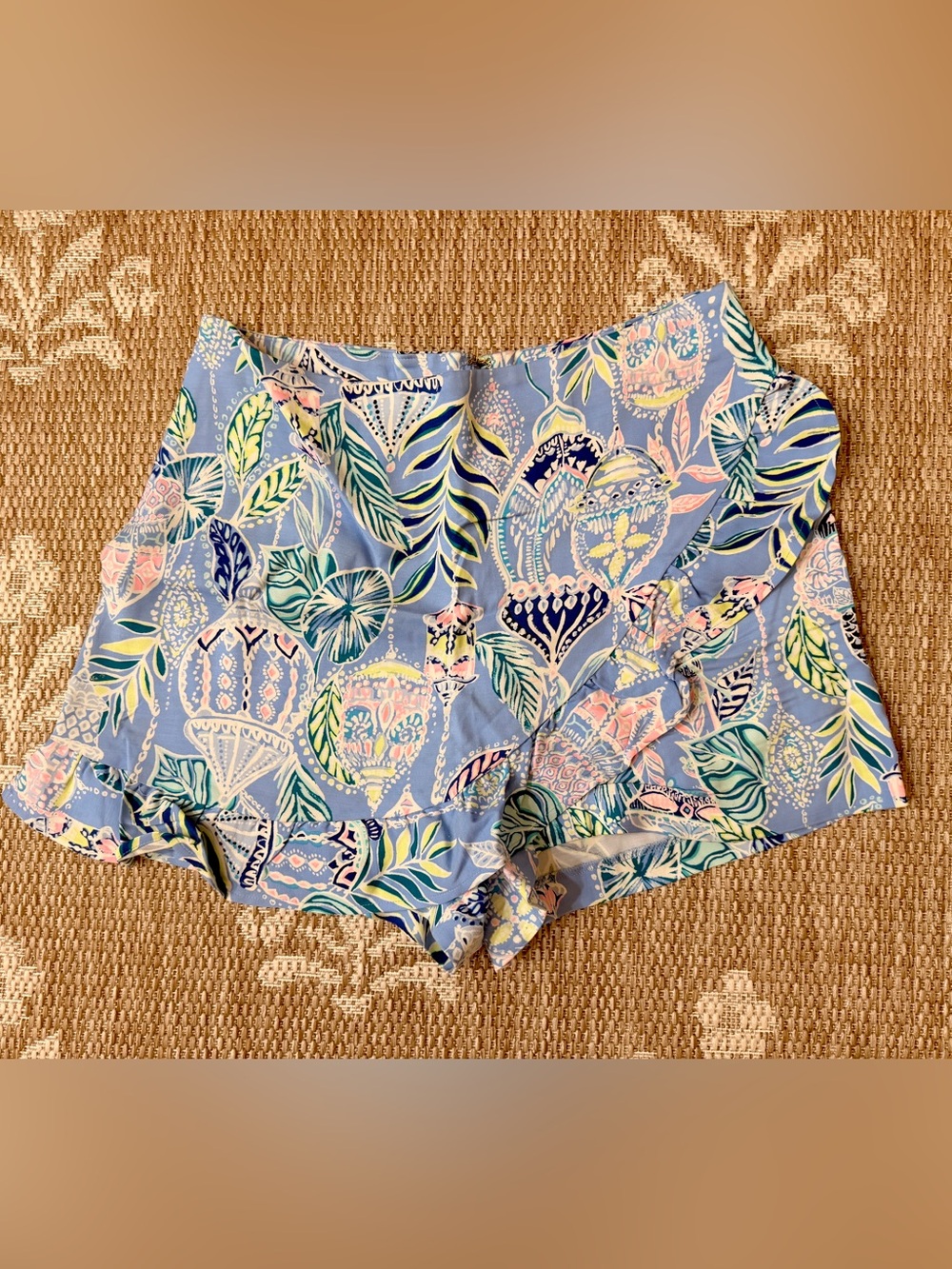 Lilly Pulitzer Light Blue skort in Lapis Lanterns print